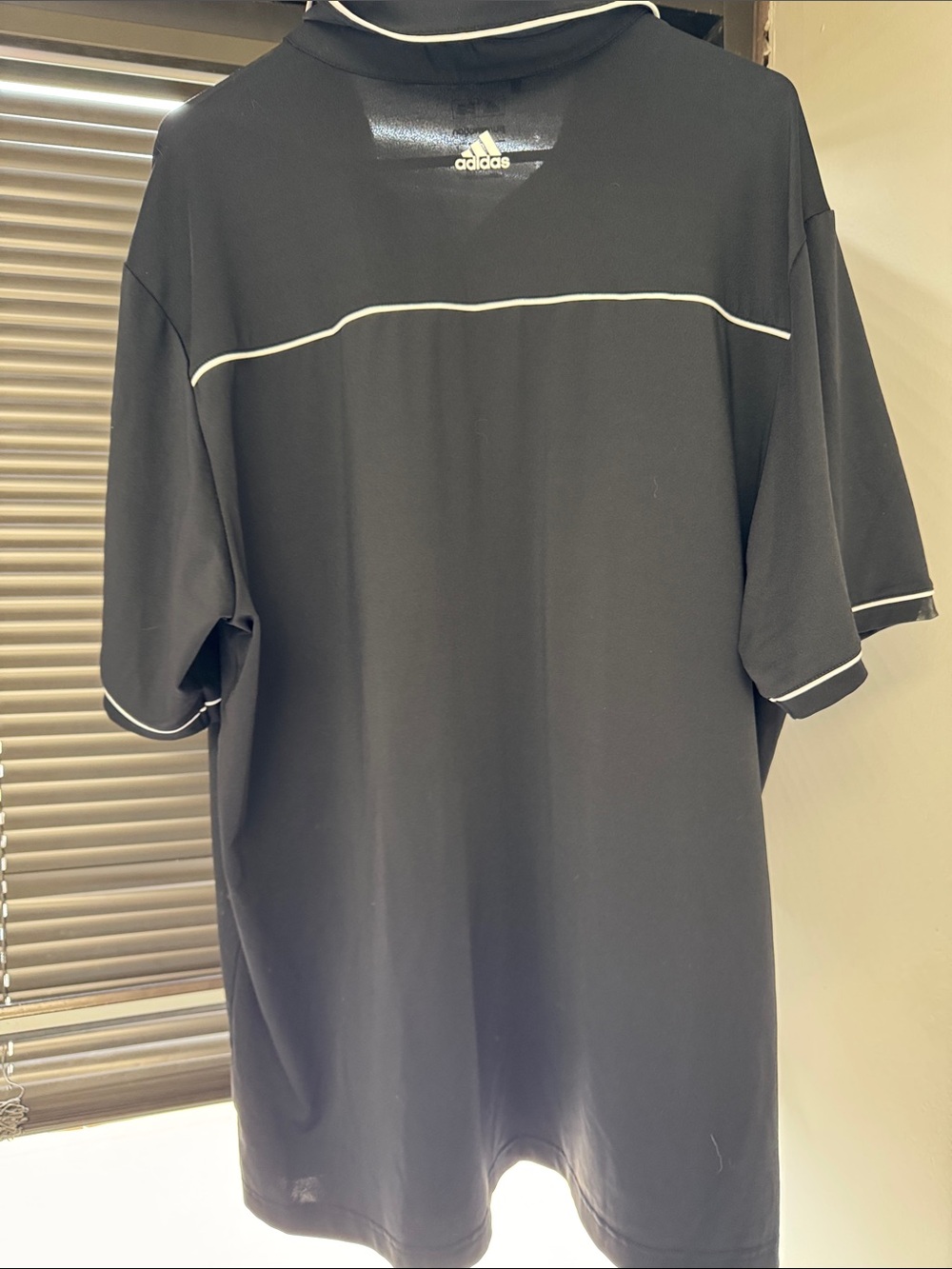 adidas Black Polo with White Trim - Picture 2 of 3